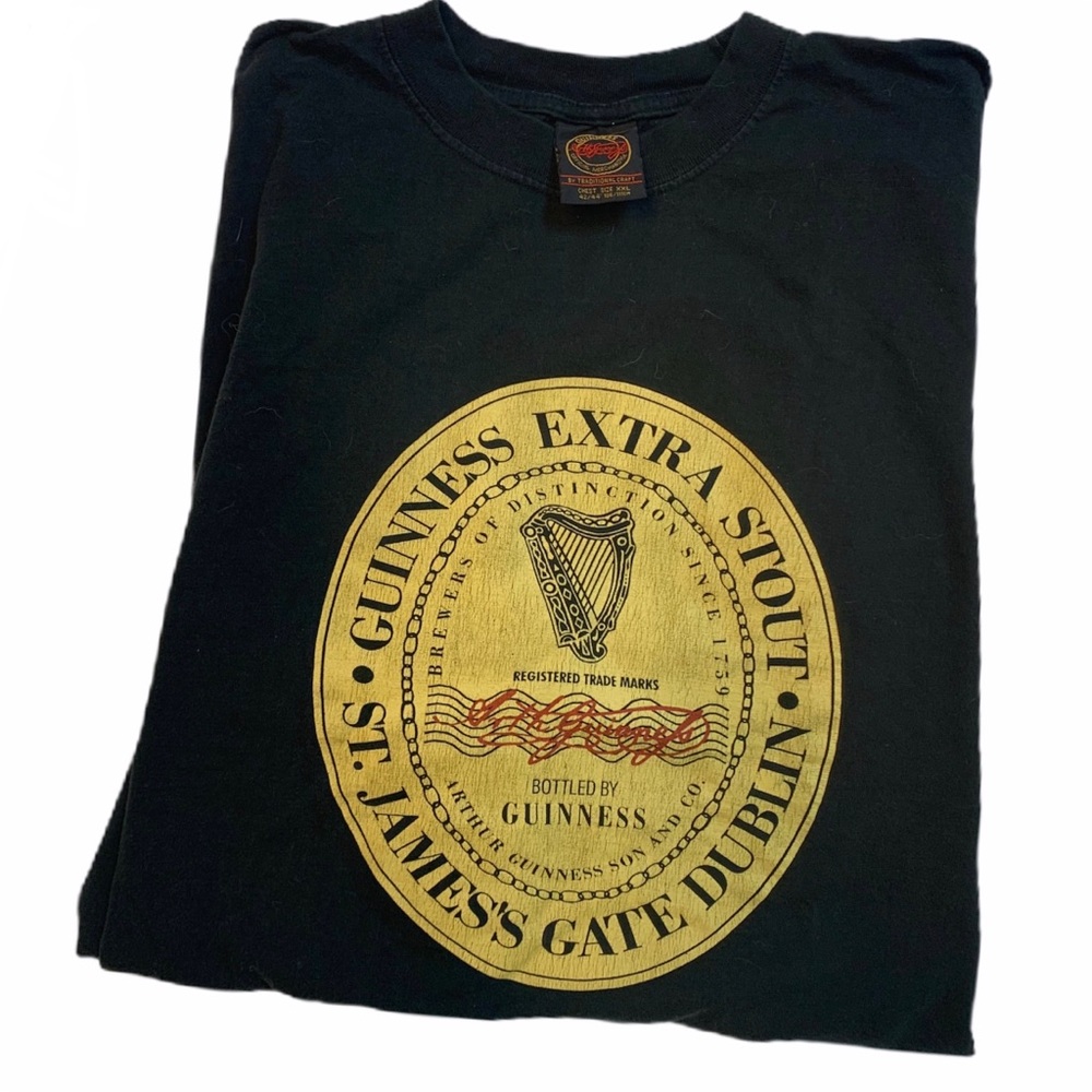 GUINNESS Classic Logo Graphic Tee XL Black